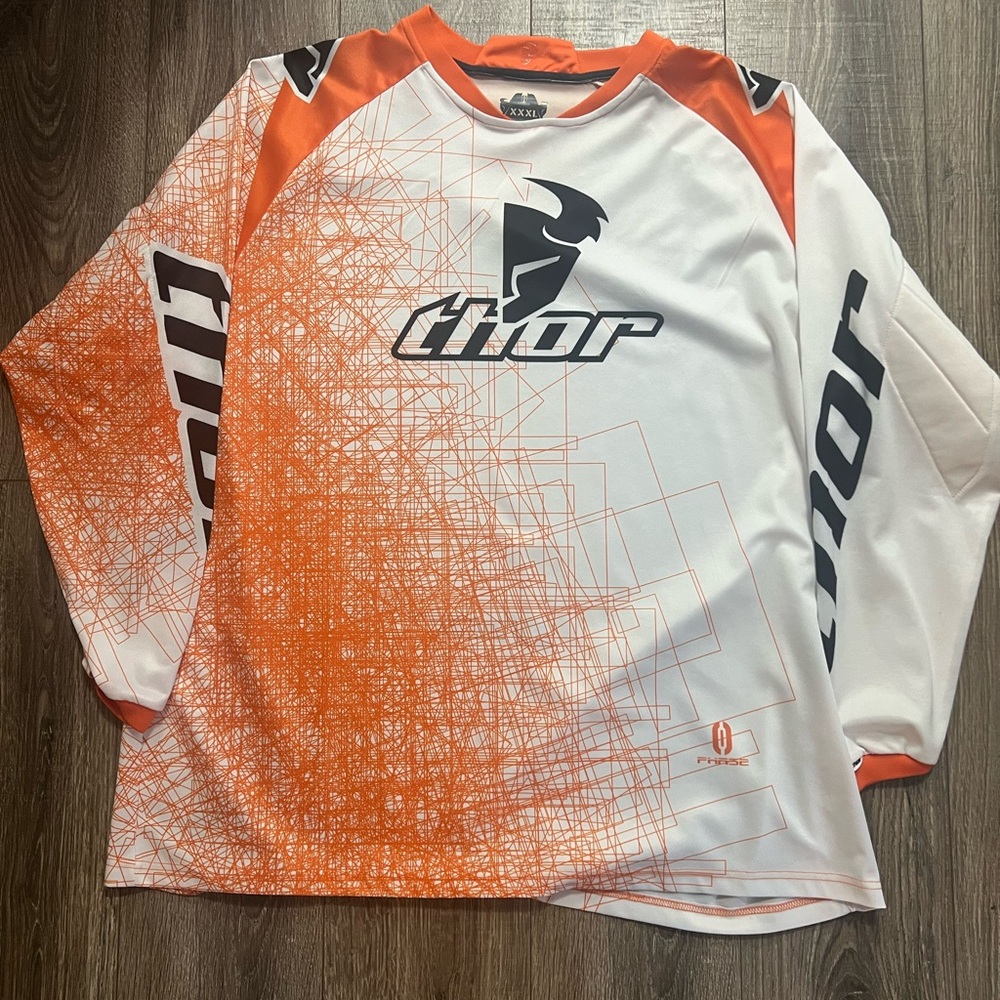 Thor XXXL Orange and White Long Sleeve Jersey